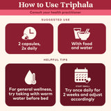 Organic India Triphala: ingrédients amla, bibhitaki et haritaki pour l'équilibre intestinal