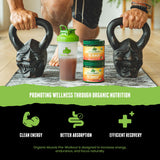 Organic Muscle poudre pré-entraînement citron-framboise pour performance et concentration
