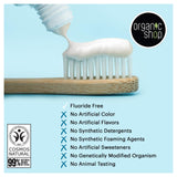 Organic Shop dentifrice cerise, emballage COSMOS Natural et vegan, soin naturel.