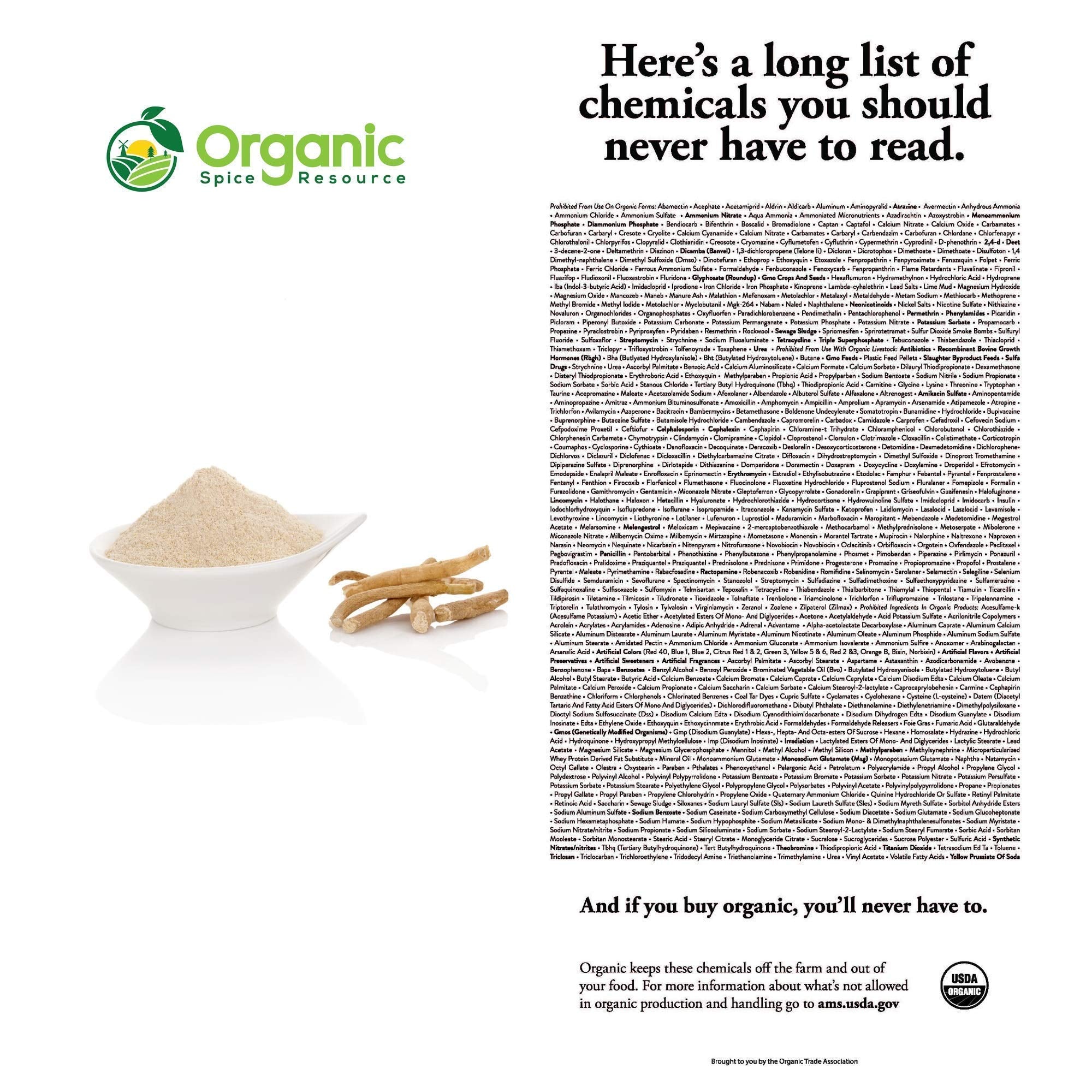 Organic Spice Resource poudre d'ashwagandha sans OGM