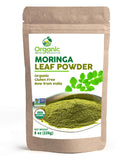 Poudre moringa Organic Spice Resource, bouteille fermée, pratique et fraîcheur conservée.