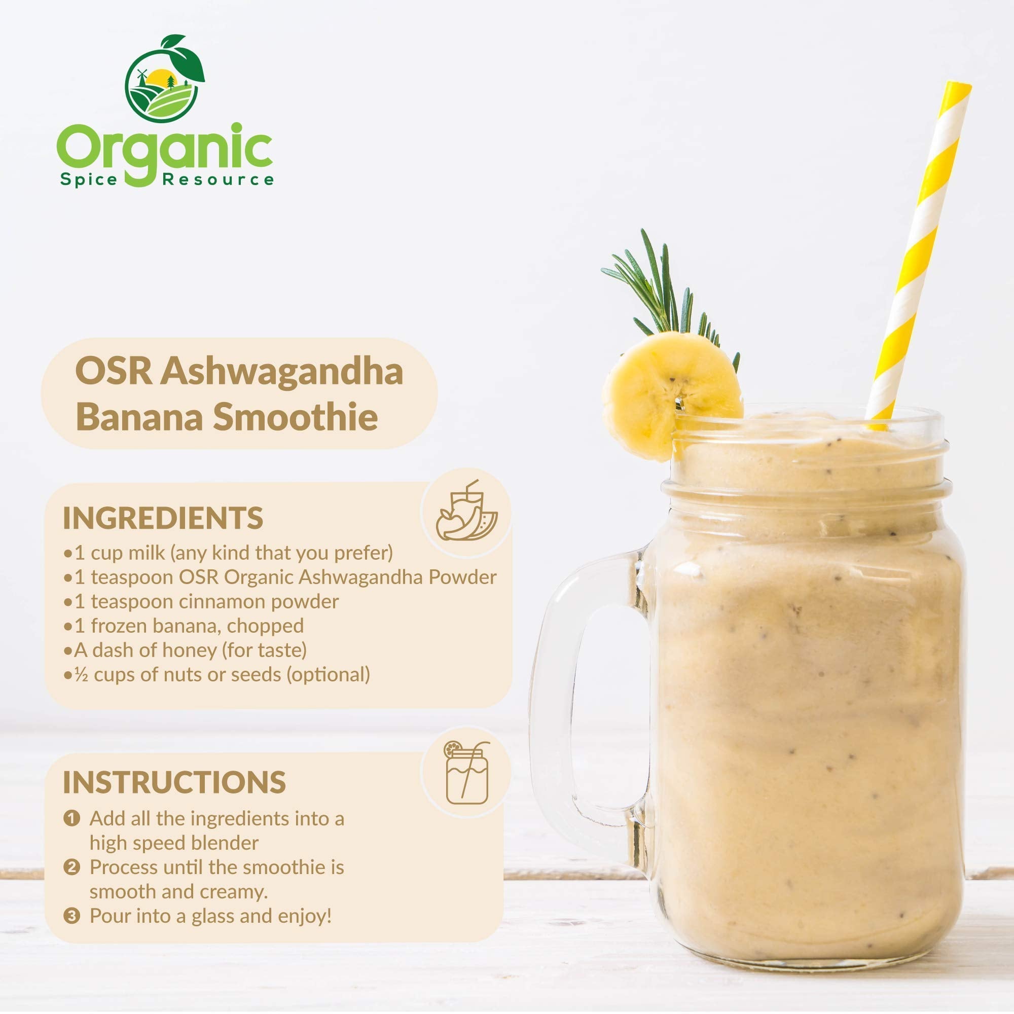 Racine indienne ashwagandha en poudre Organic Spice Resource