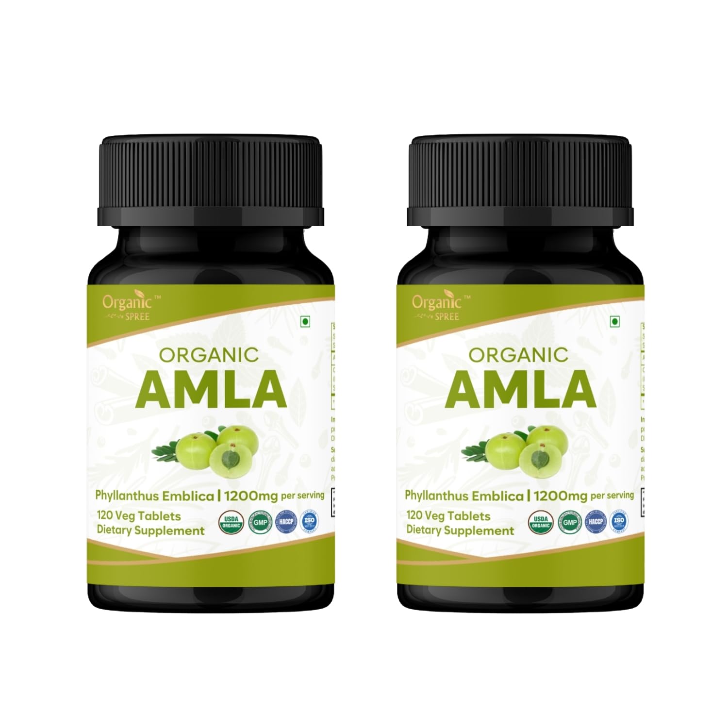ORGANIC SPREE Amla, bouteille de tablettes, format pratique pour l’usage quotidien.