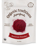 Organic Traditions Poudre de Betterave prête pour smoothie, énergie naturelle et couleur vive.