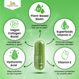 Organic Veda Greens Glow – acide hyaluronique pour hydratation cutanée