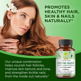 Organic Veda Greens Glow – extraits de thé vert pour vitalité