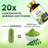 Organic Veda Momax ingrédients moringa feuilles et fruits, solution naturelle.