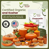 Organic Way camomille-emballage-refermable: sachet refermable protège fraîcheur et poussière.
