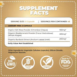 ORGANICS NATURE Irish Sea Moss capsules – dosage clair et facilité d'utilisation.