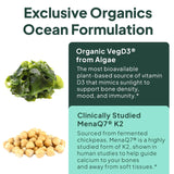 Biodisponibilité améliorée grâce à une formulation optimisée et sans additifs Organics Ocean