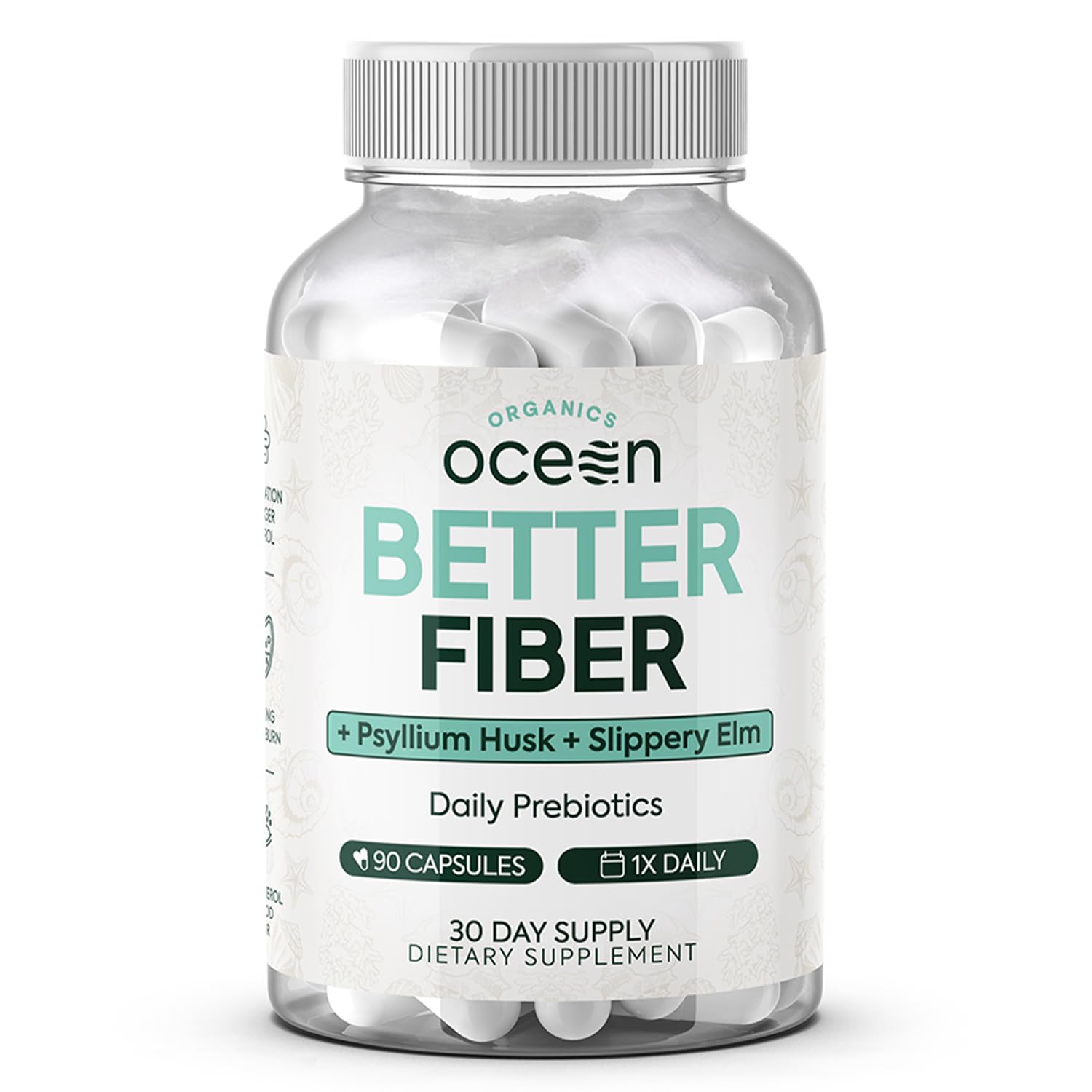 Boîte Organics Ocean Better Fiber prête à l'emploi pour un soutien digestif quotidien.