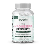 Organics Ocean : bouteille de magnésium glycinate et zinc, soutien potentiel au sommeil.