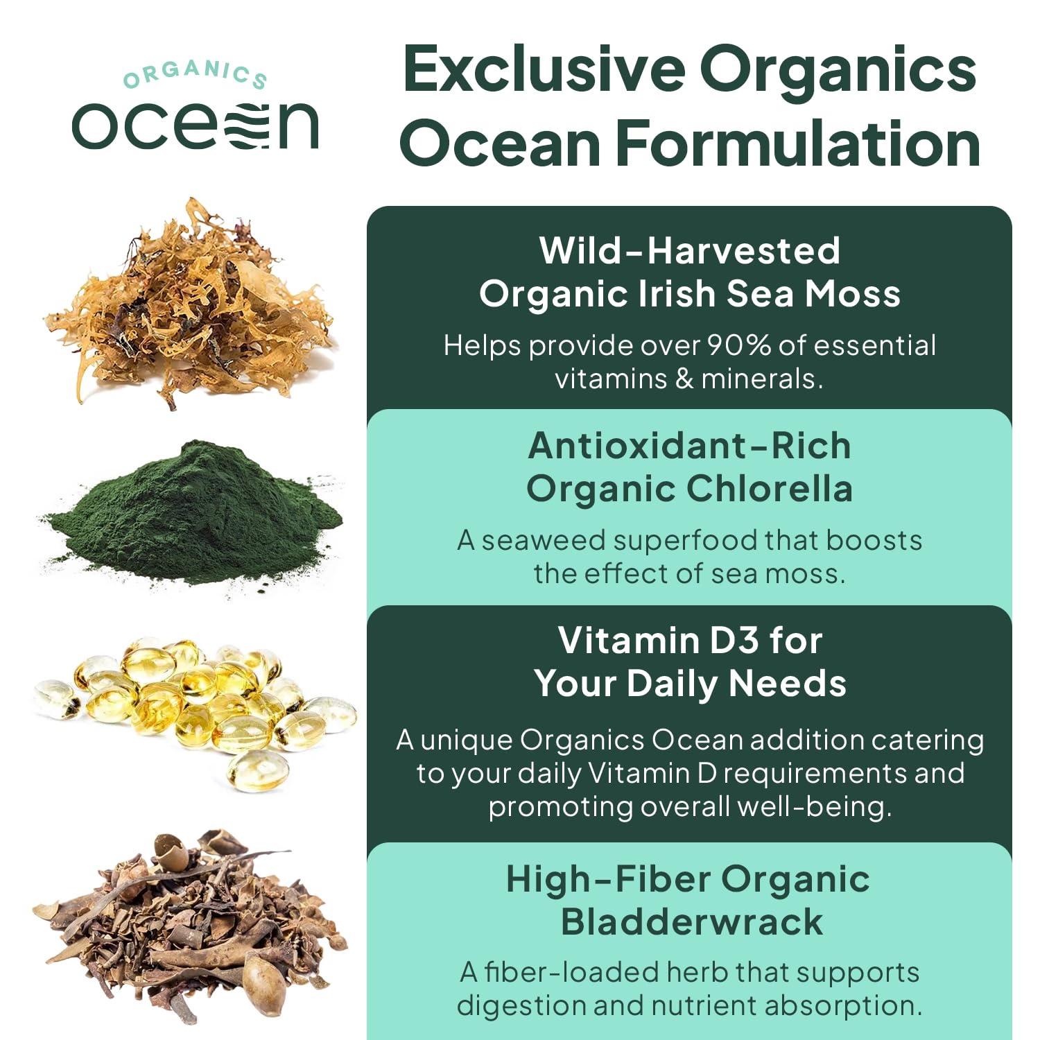 Bouteille Organics Ocean mousse de mer: emballage pratique et facile à prendre.