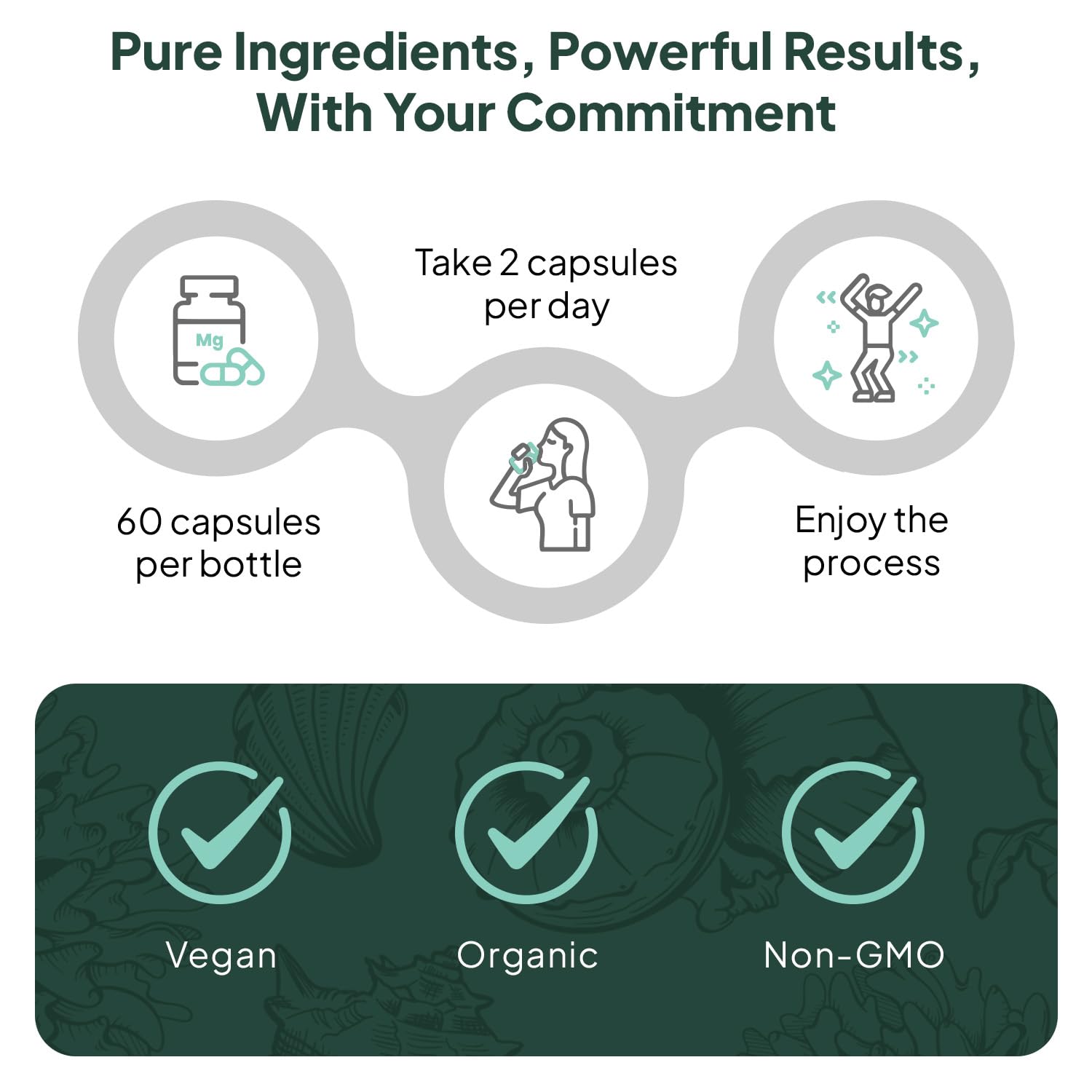Organics Ocean calcium algal biologique, vegan, sans OGM et sans additifs.