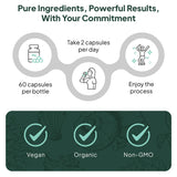 Organics Ocean calcium algal biologique, vegan, sans OGM et sans additifs.
