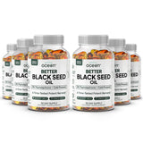 Organics Ocean huile noire Nigella Sativa en bouteille, soutien immunitaire potentiel.