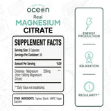 Organics Ocean Real Magnesium Citrate: gélules pour utilisation quotidienne et détente musculaire potentielle