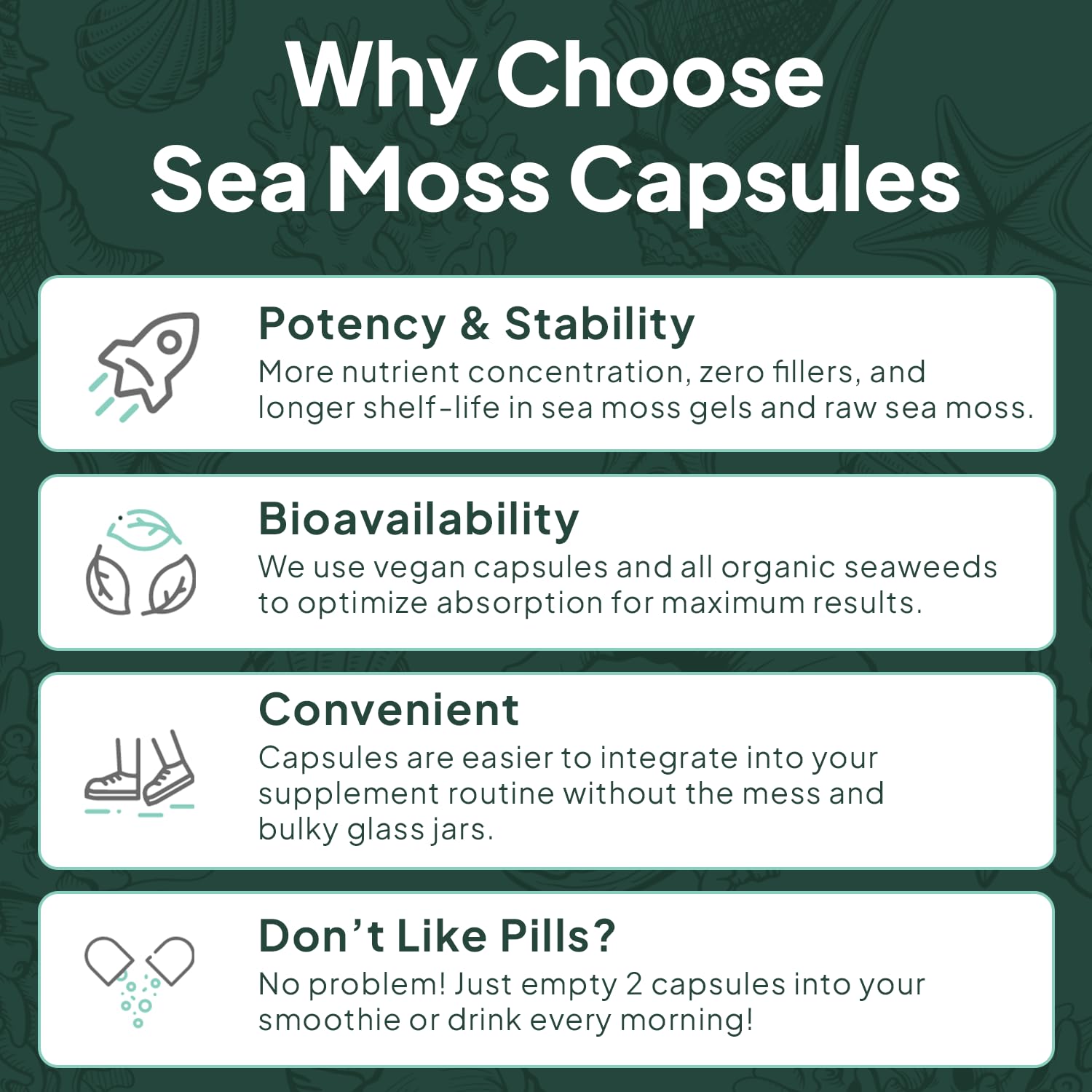 Usage quotidien Organics Ocean: routine bien-être avec mousse de mer.