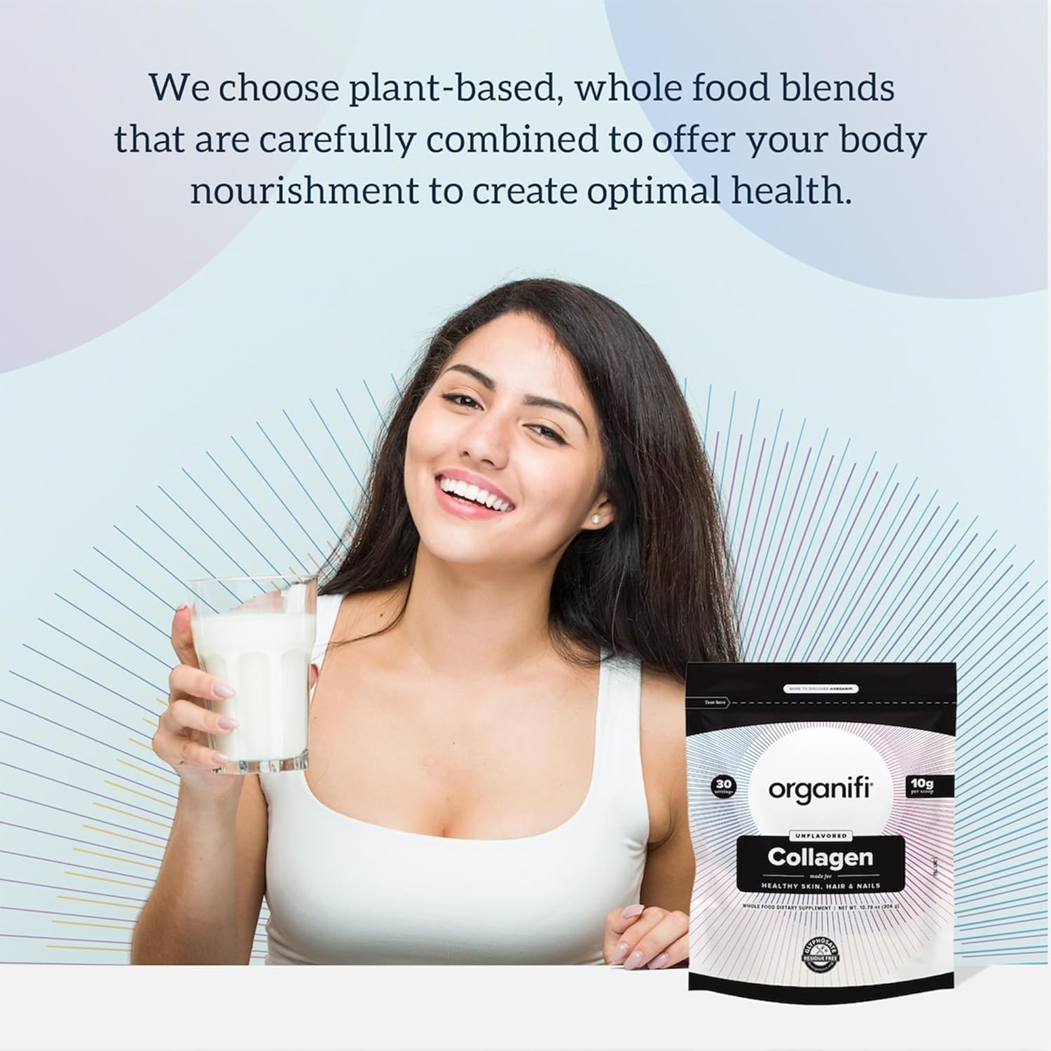 Organifi Collagen : rituel quotidien simple pour soutenir cheveux et articulation dans le quotidien.