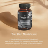 Organifi Essential Magnesium Glycinate — composition légère et absorption adaptée à l'estomac.
