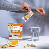 Organifi Immunité – emballage pratique et boisson prête à boire, expérience agréable.