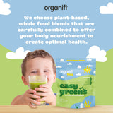 Organifi Kids Easy Greens incarne l’engagement mondial pour une nutrition pratique.