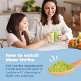 Organifi Kids Easy Greens sans gluten, sans produits laktés ni soja.