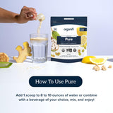 Organifi Pure, emballage élégant, pratique à intégrer dans votre routine saine.