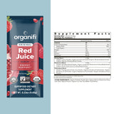 Organifi Red Juice – poudre énergie prête à être mélangée dans un smoothie.