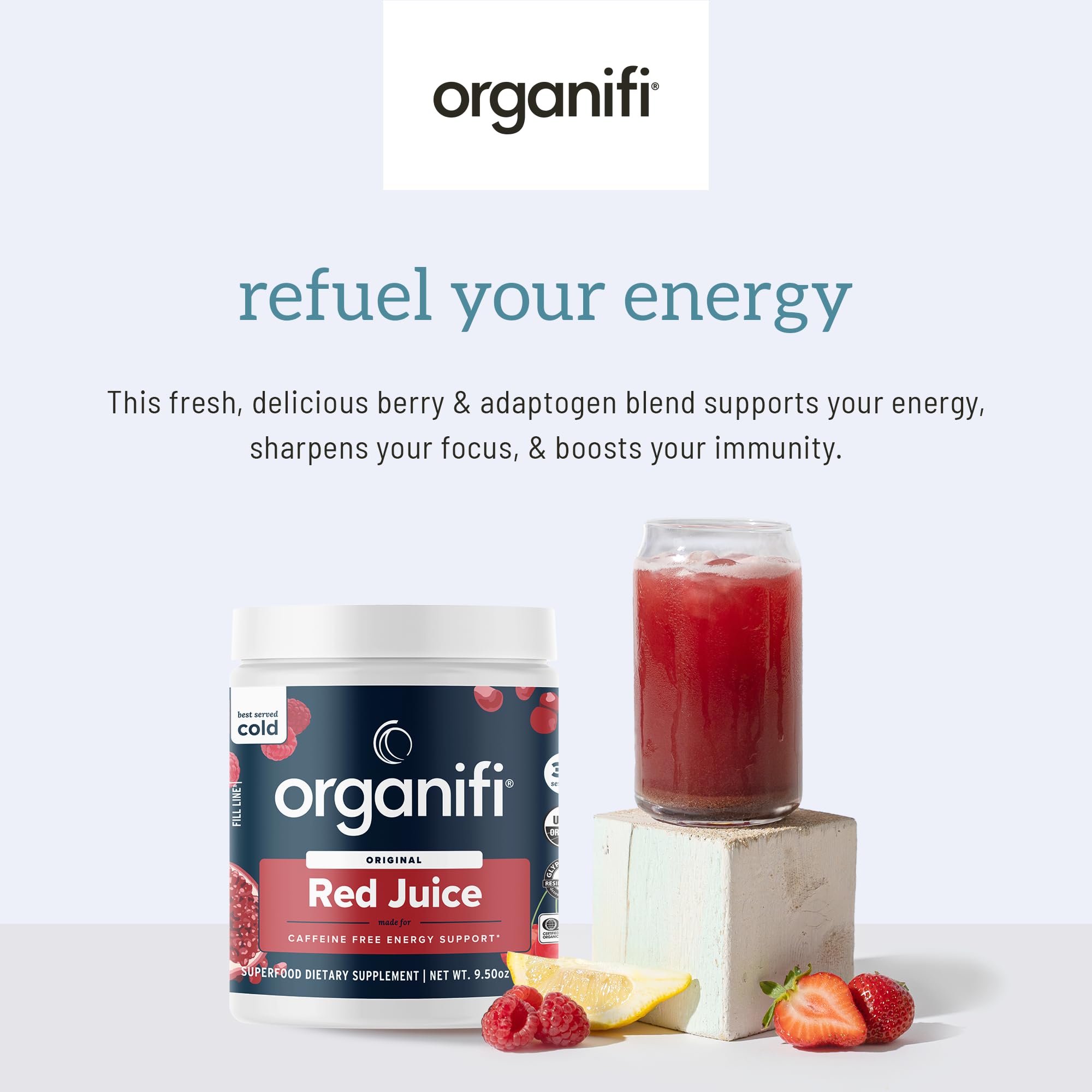 Organifi Red Juice – smoothie matinal pour énergie soutenue et bien-être.