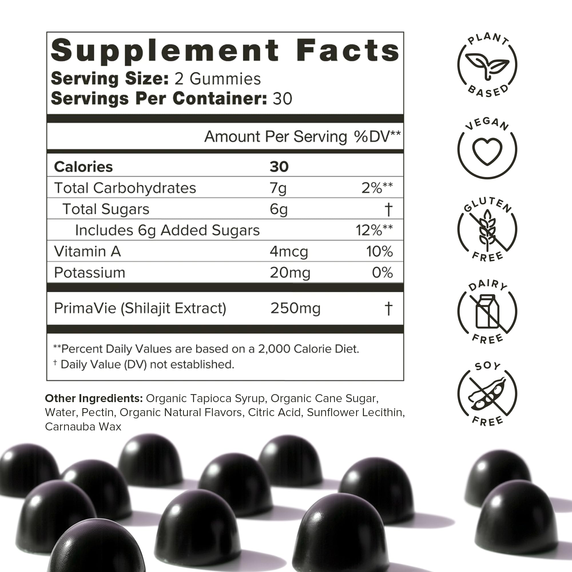 PrimaVie Shilajit authentique présent dans chaque bouchée.
