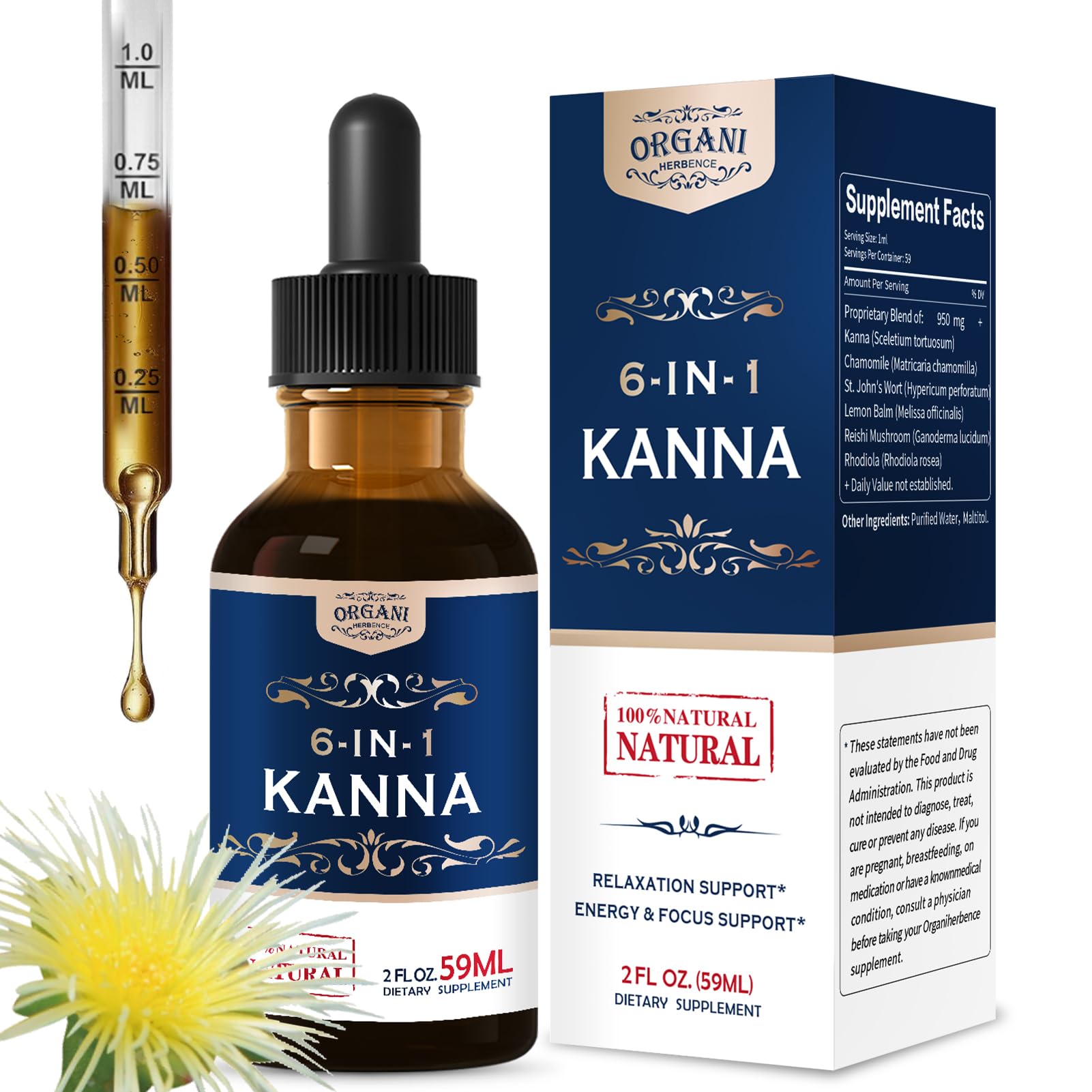 ORGANIHERBENCE gouttes-relaxation-bouteille: douceur et calme pour votre journée.