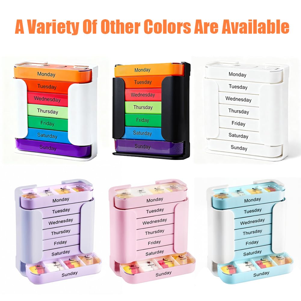 Organisateur medicaments semaine 7 jours – remplissage rapide et accessible à une main.