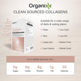 Organixx Clean-Sourced Collagen poudre neutre qui se dissout rapidement dans l'eau.