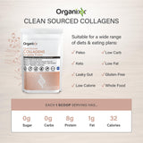 Organixx Poudre de collagène, soin peau, peau plus lisse et hydratée.