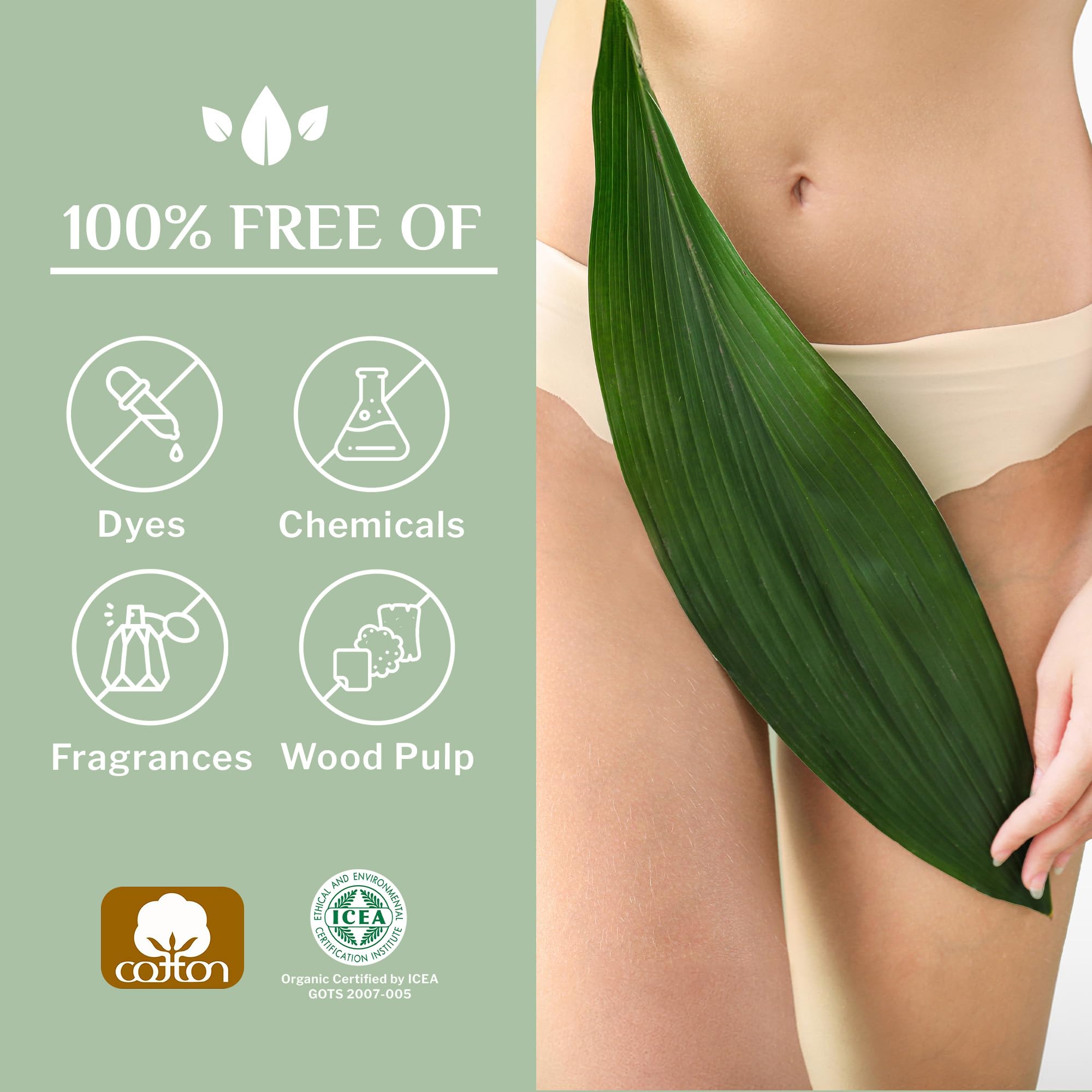 Organyc coton bio absorption douce, conçu pour un confort durable.