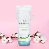 Organyc coton bio ronds pour les soins bébé doux et hypoallergéniques.