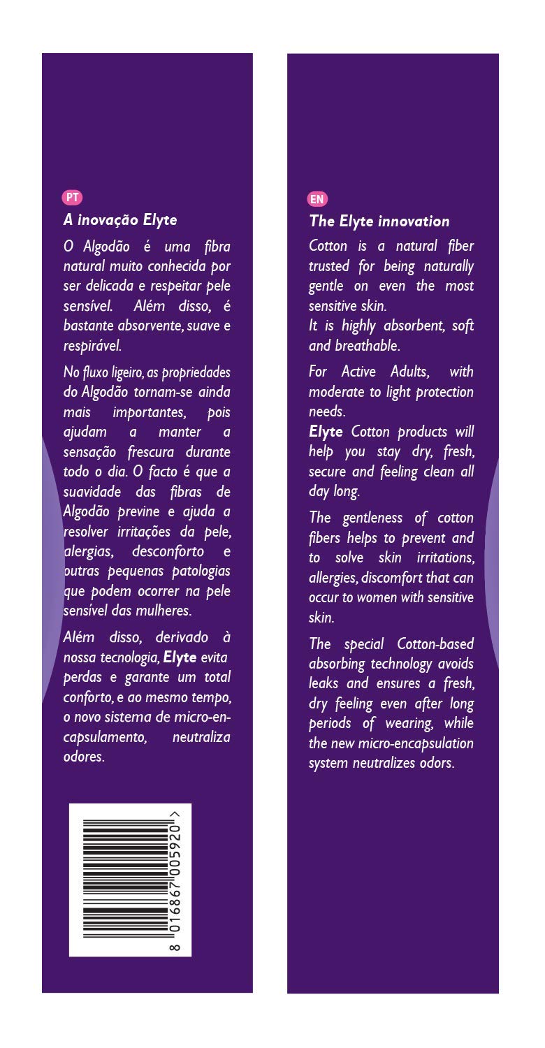 Organyc Elyte Light Inco Pads, pour une journée active et en toute confiance.