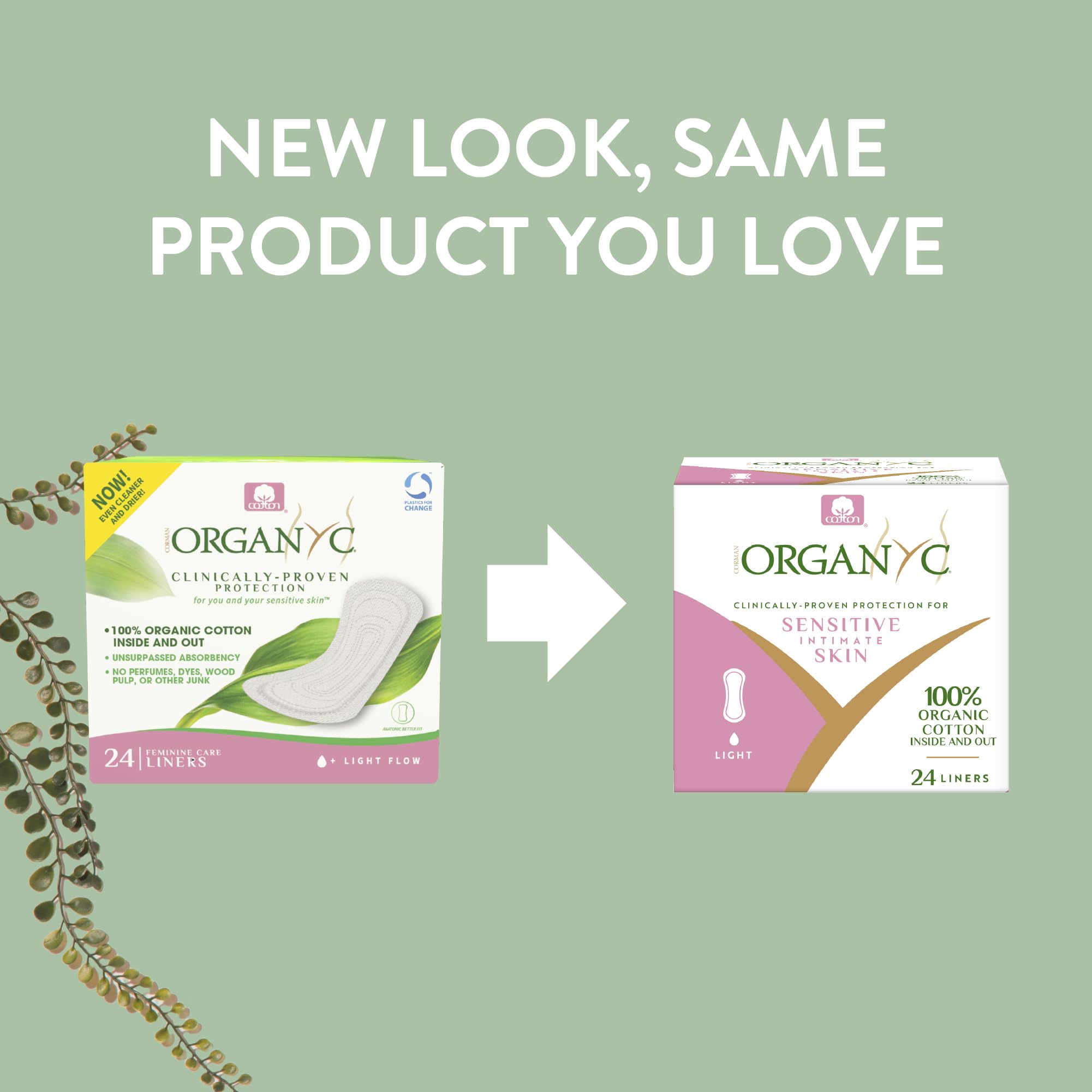 Organyc Liner coton biologique avec texture absorbante pour une absorption efficace.