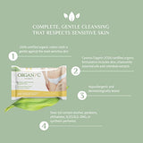 Organyc lingettes coton bio camomille calendula – formulation apaisante adaptée à la peau.