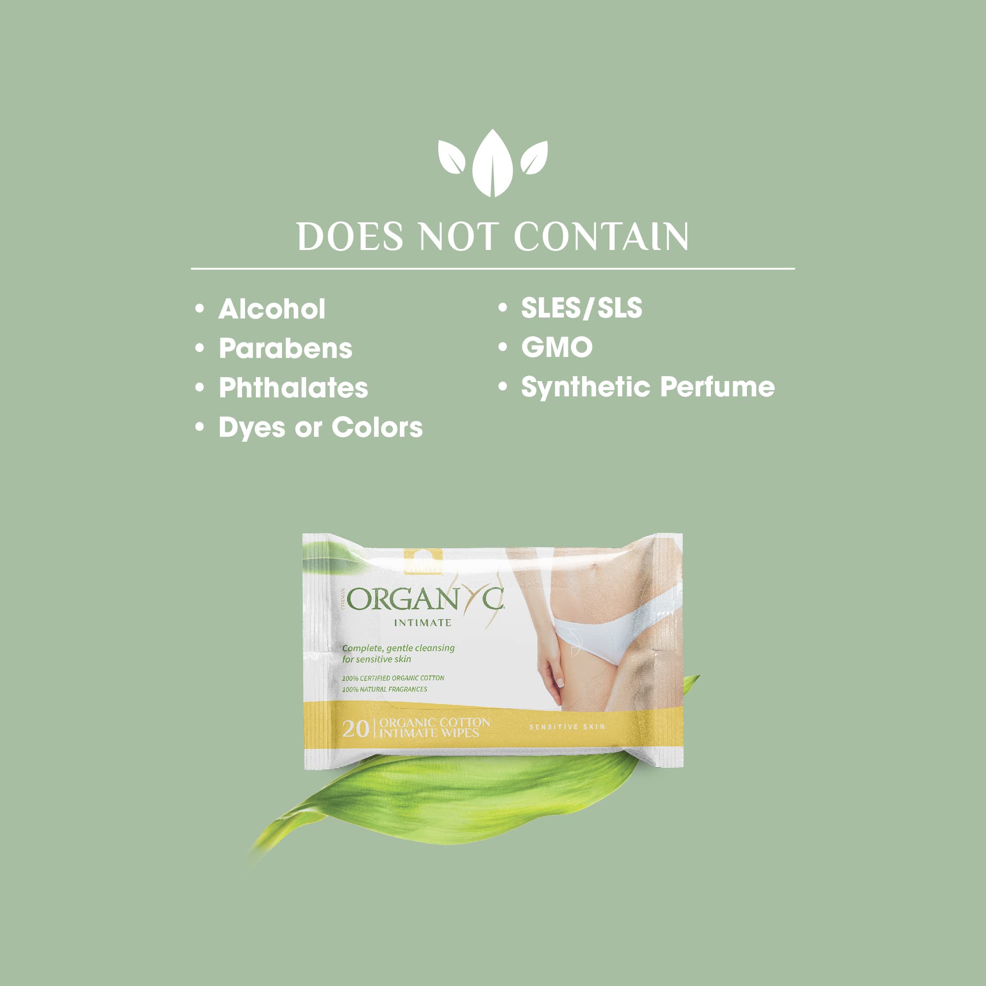 Organyc lingettes coton bio équilibre du pH – contribue au confort quotidien.