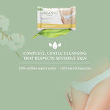 Organyc lingettes intimes coton bio – sans alcool ni parabènes pour peau sensible.