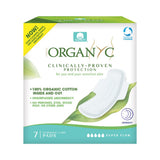 Organyc serviettes nocturnes avec emballage compact pour rangement discret.