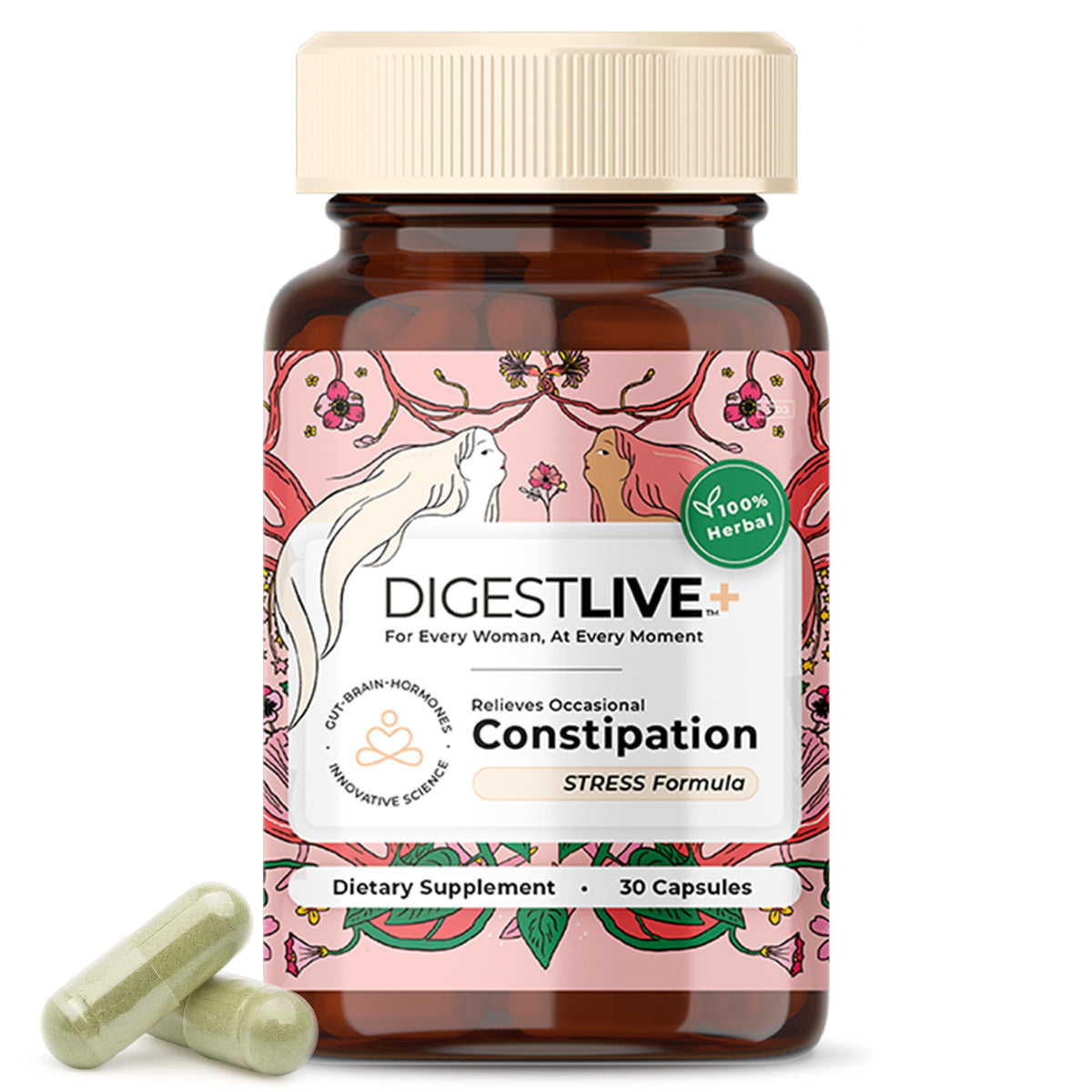 DigestLive bouteille-emballage Organza, soutien digestif pratique au quotidien.