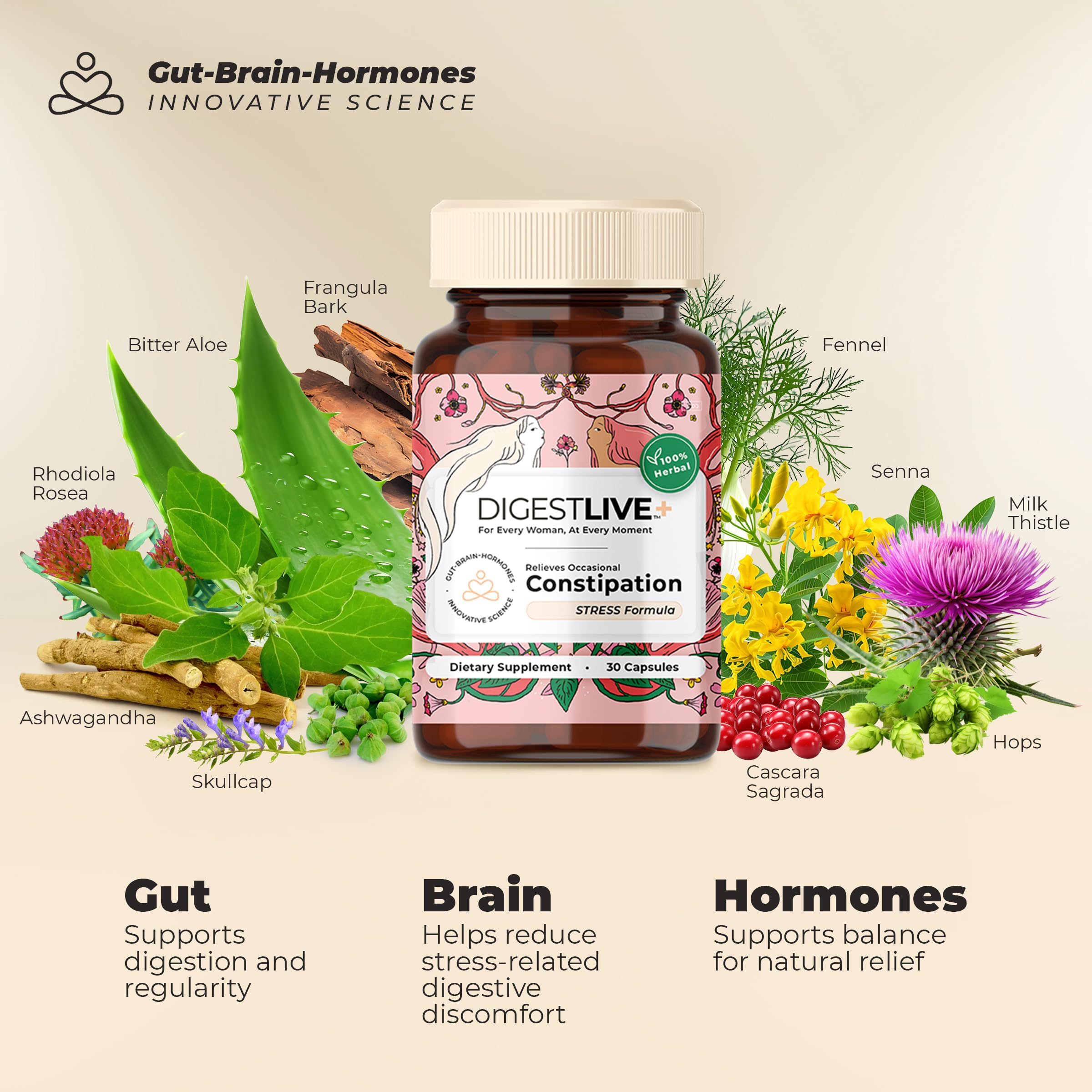 DigestLive ingredients-herbes : mélange d herbes naturelles pour des soutiens doux.