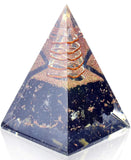 Orgonite Crystal pyramide tourmaline noire et cristal pour équilibre énergétique quotidien.