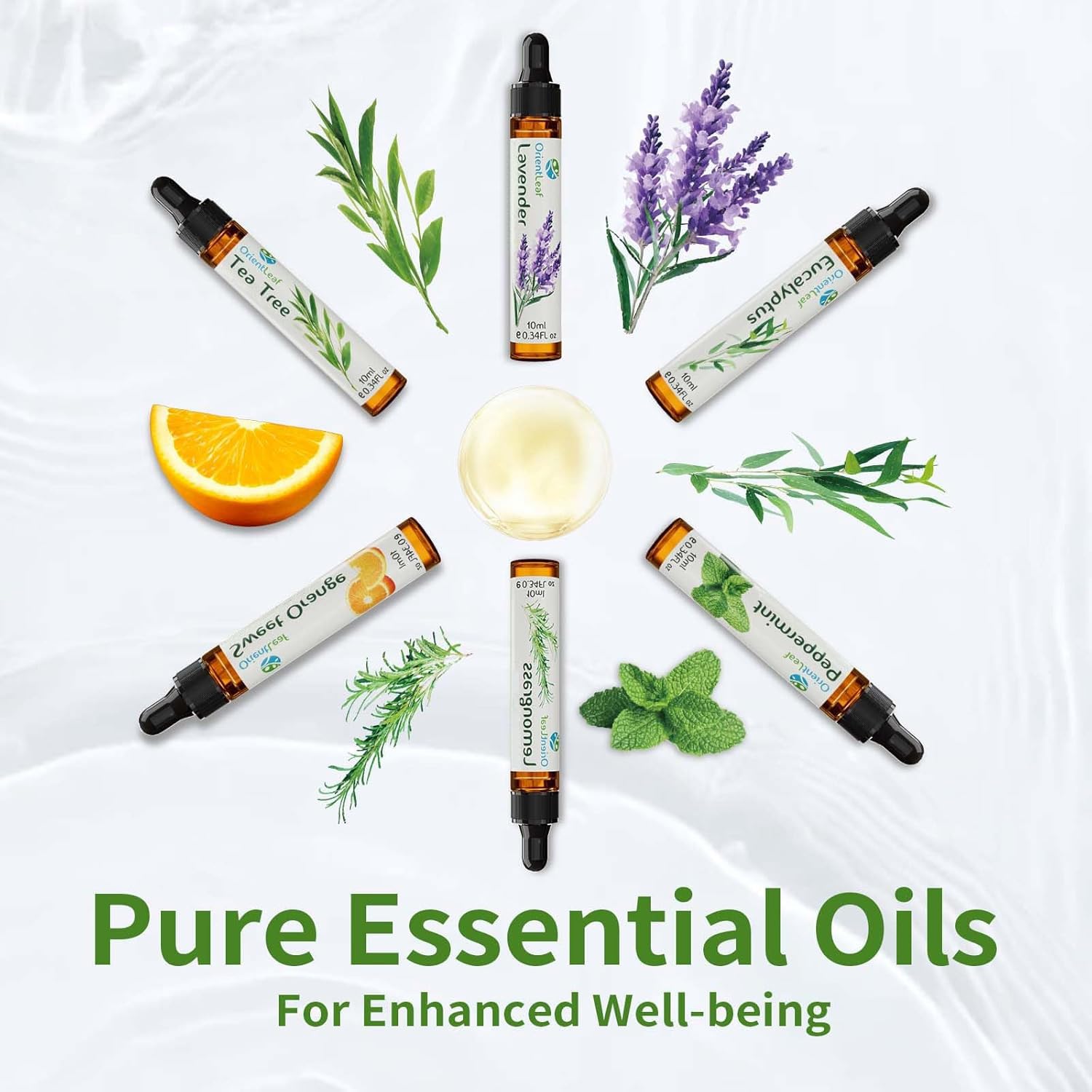 ORIENTLEAF: huile citronnelle ambrée avec arôme frais et vivant.