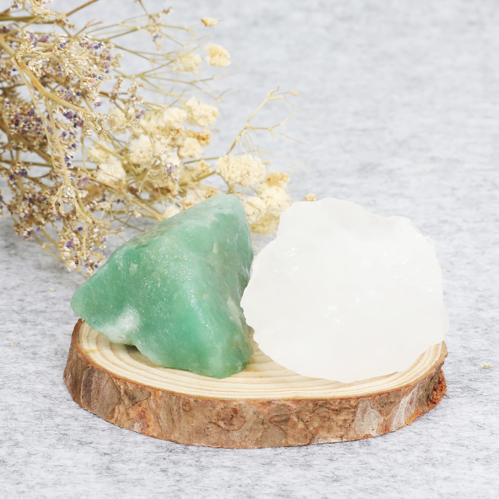 Orientrea Pièces brutes ensemble, décoration naturelle et support tactile pour décor ou bien-être