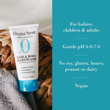 Original Sprout Bebe Lavage Douceur nettoie cheveux et peau en douceur.