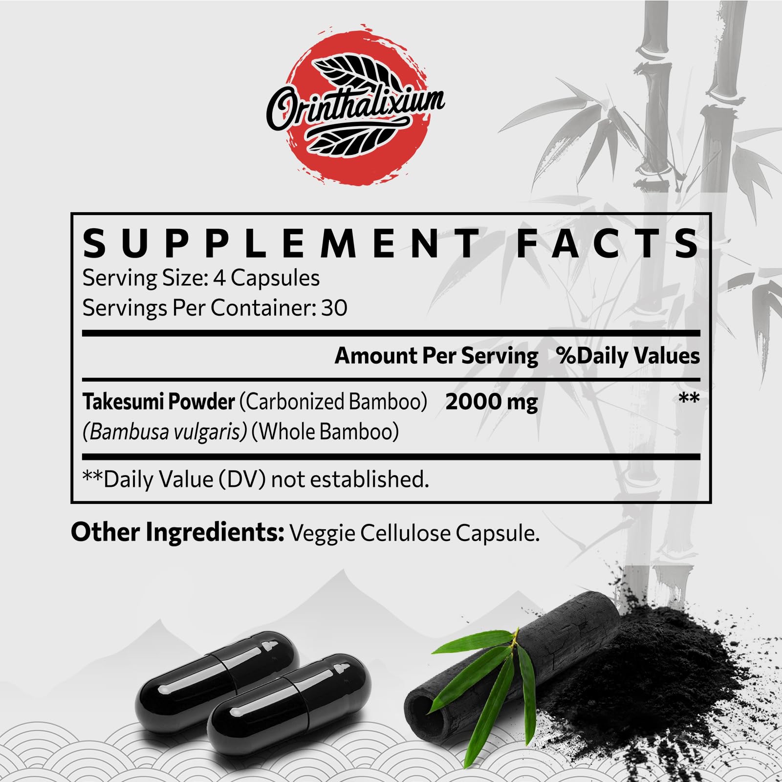 Orinthalixium Takesumi: capsules vegan sans gluten, soutien possible à votre routine bien-être.